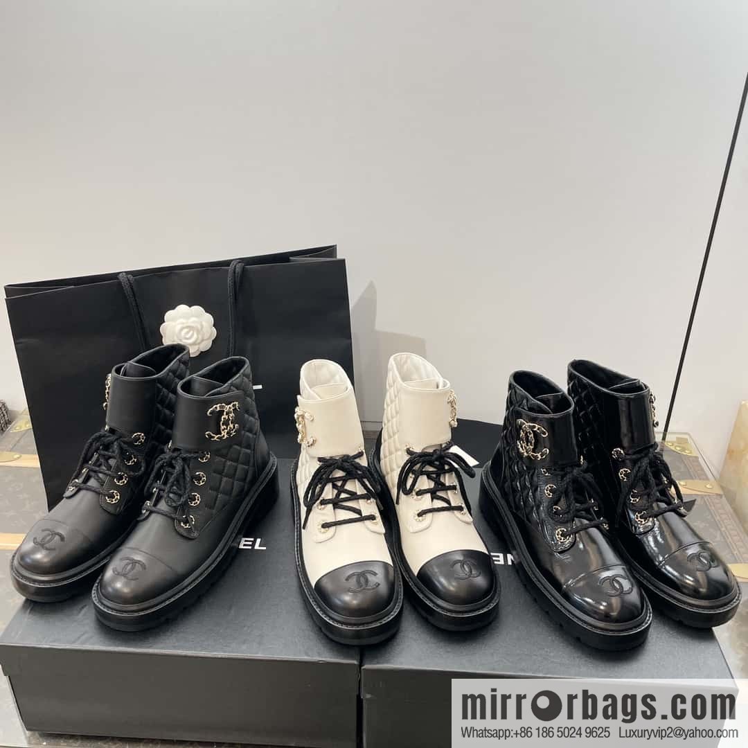 CHANEL Xiaoxiang autumn and winter classic diamond Martin boots