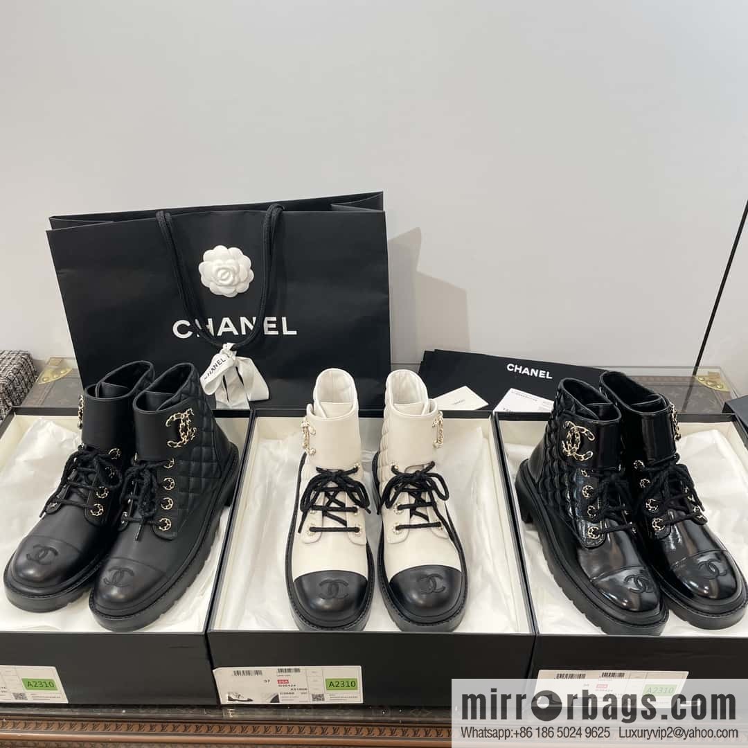 CHANEL Xiaoxiang autumn and winter classic diamond Martin boots