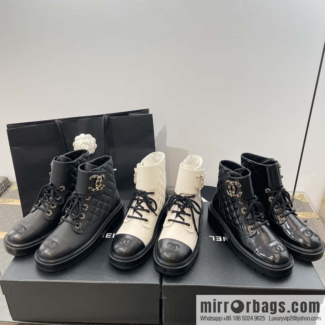 CHANEL Xiaoxiang autumn and winter classic diamond Martin boots