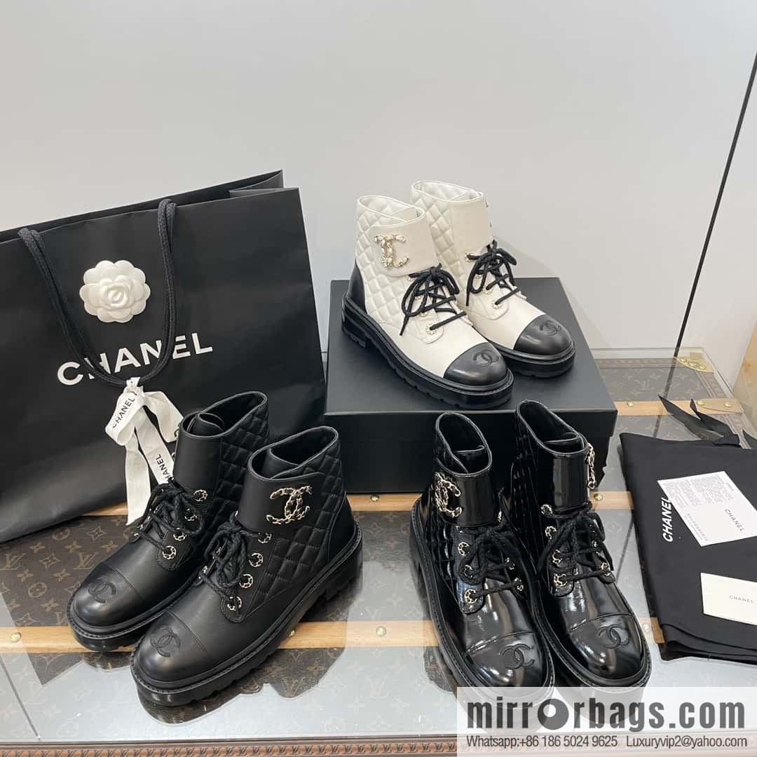 CHANEL Xiaoxiang autumn and winter classic diamond Martin boots