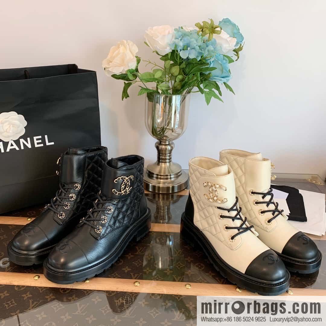 CHANEL Xiaoxiang autumn and winter classic diamond Martin boots