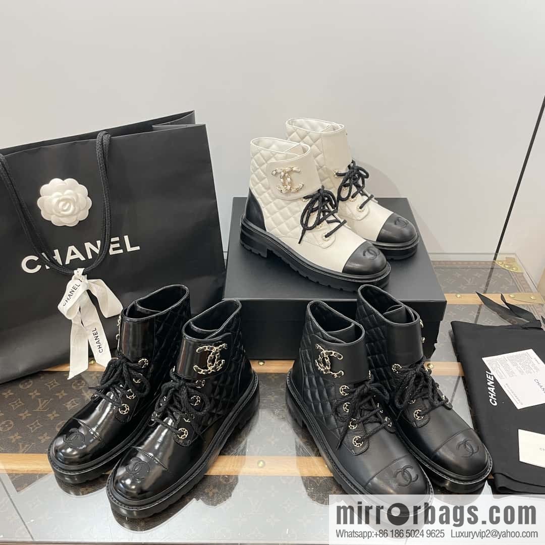 CHANEL Xiaoxiang autumn and winter classic diamond Martin boots
