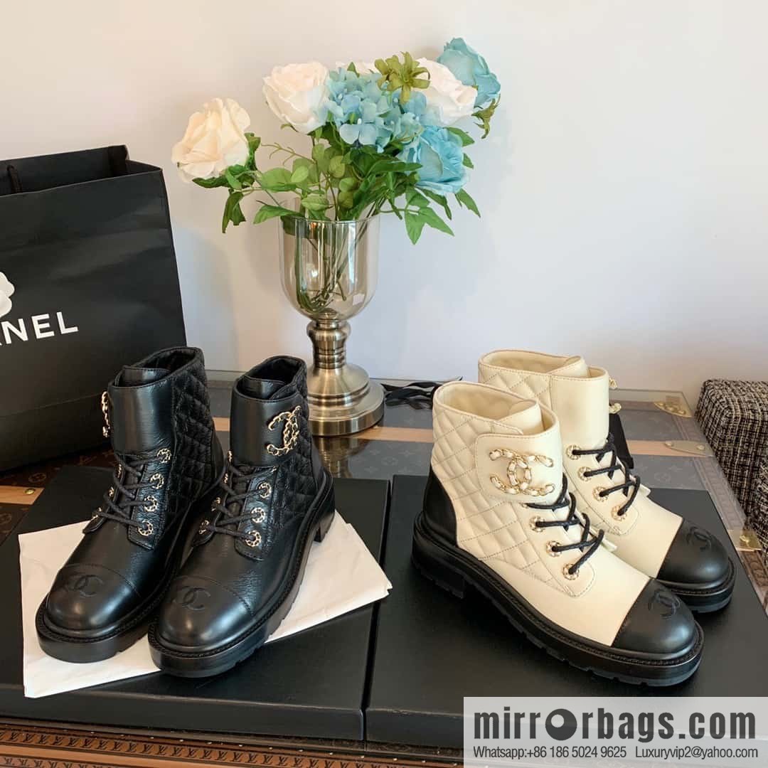 CHANEL Xiaoxiang autumn and winter classic diamond Martin boots