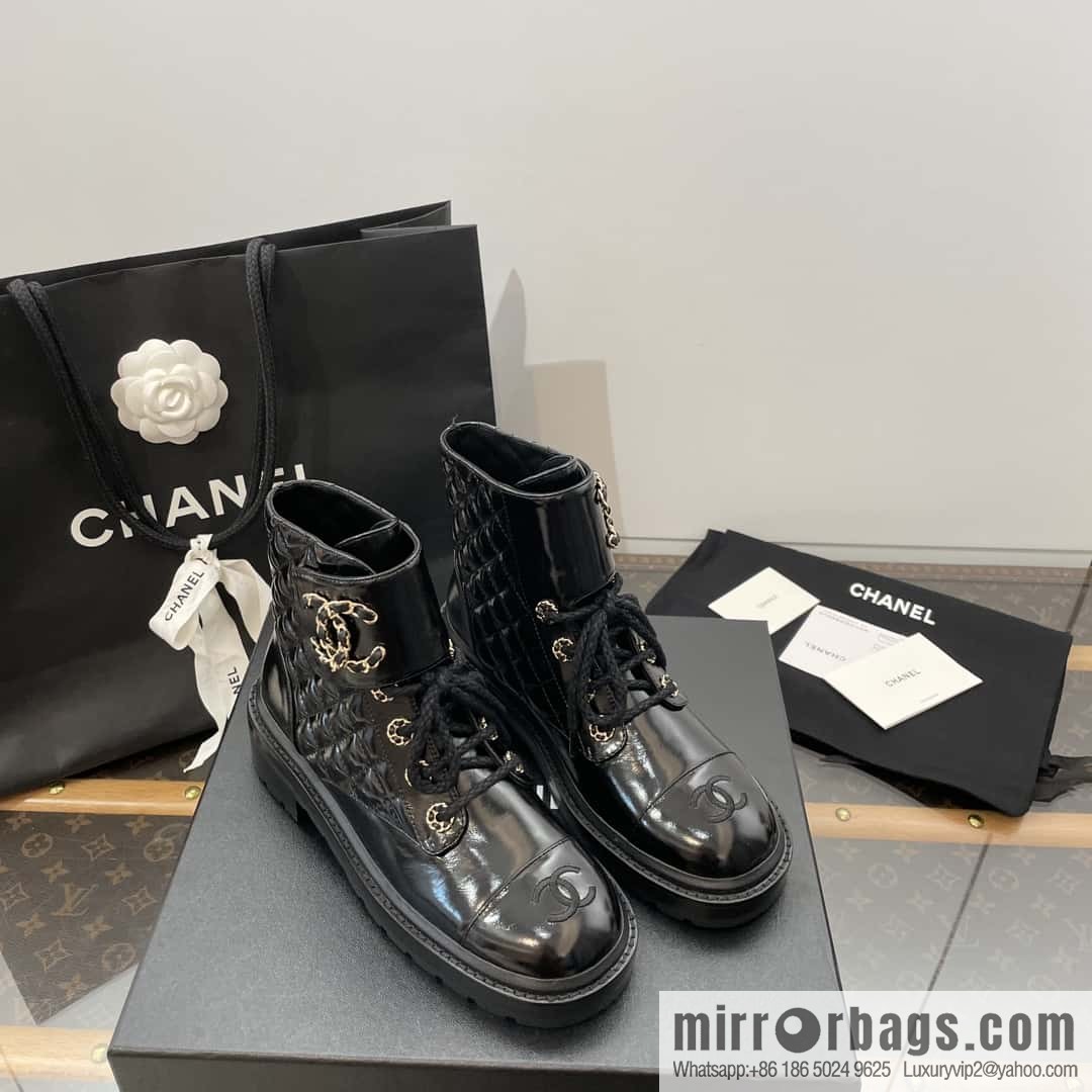 CHANEL Xiaoxiang autumn and winter classic diamond Martin boots