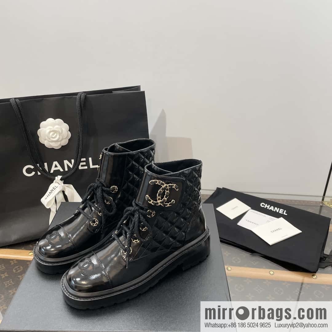 CHANEL Xiaoxiang autumn and winter classic diamond Martin boots