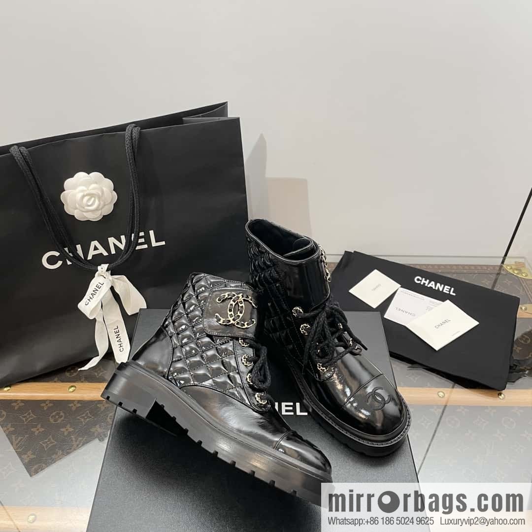 CHANEL Xiaoxiang autumn and winter classic diamond Martin boots