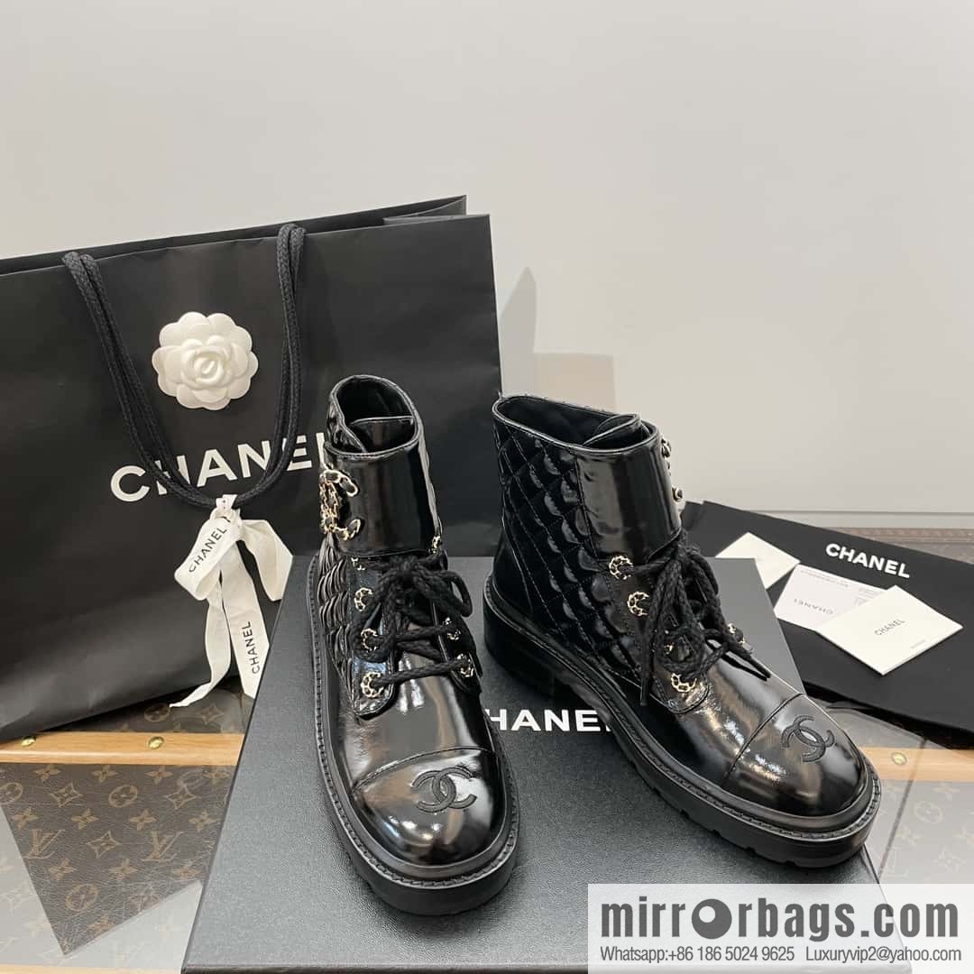 CHANEL Xiaoxiang autumn and winter classic diamond Martin boots
