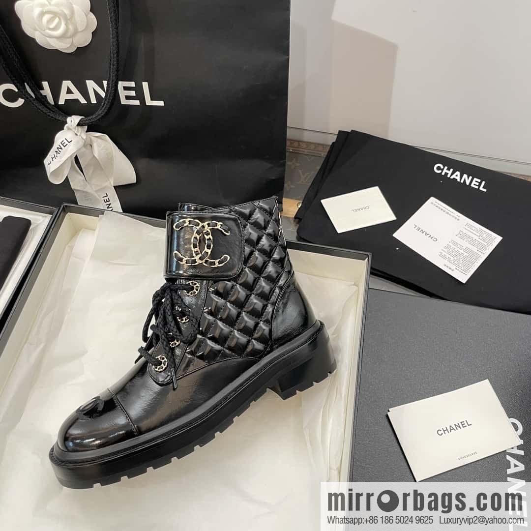 CHANEL Xiaoxiang autumn and winter classic diamond Martin boots