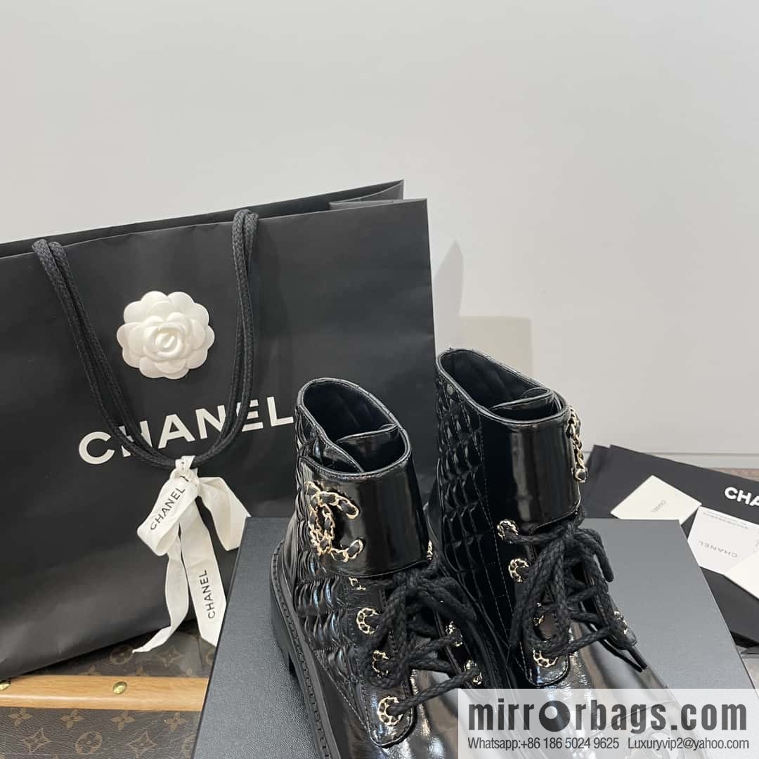 CHANEL Xiaoxiang autumn and winter classic diamond Martin boots