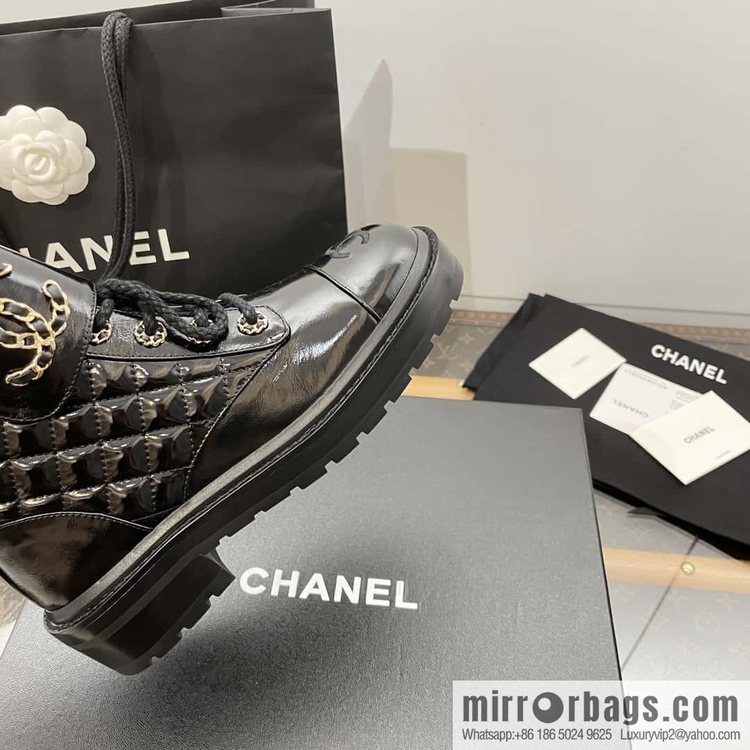 CHANEL Xiaoxiang autumn and winter classic diamond Martin boots