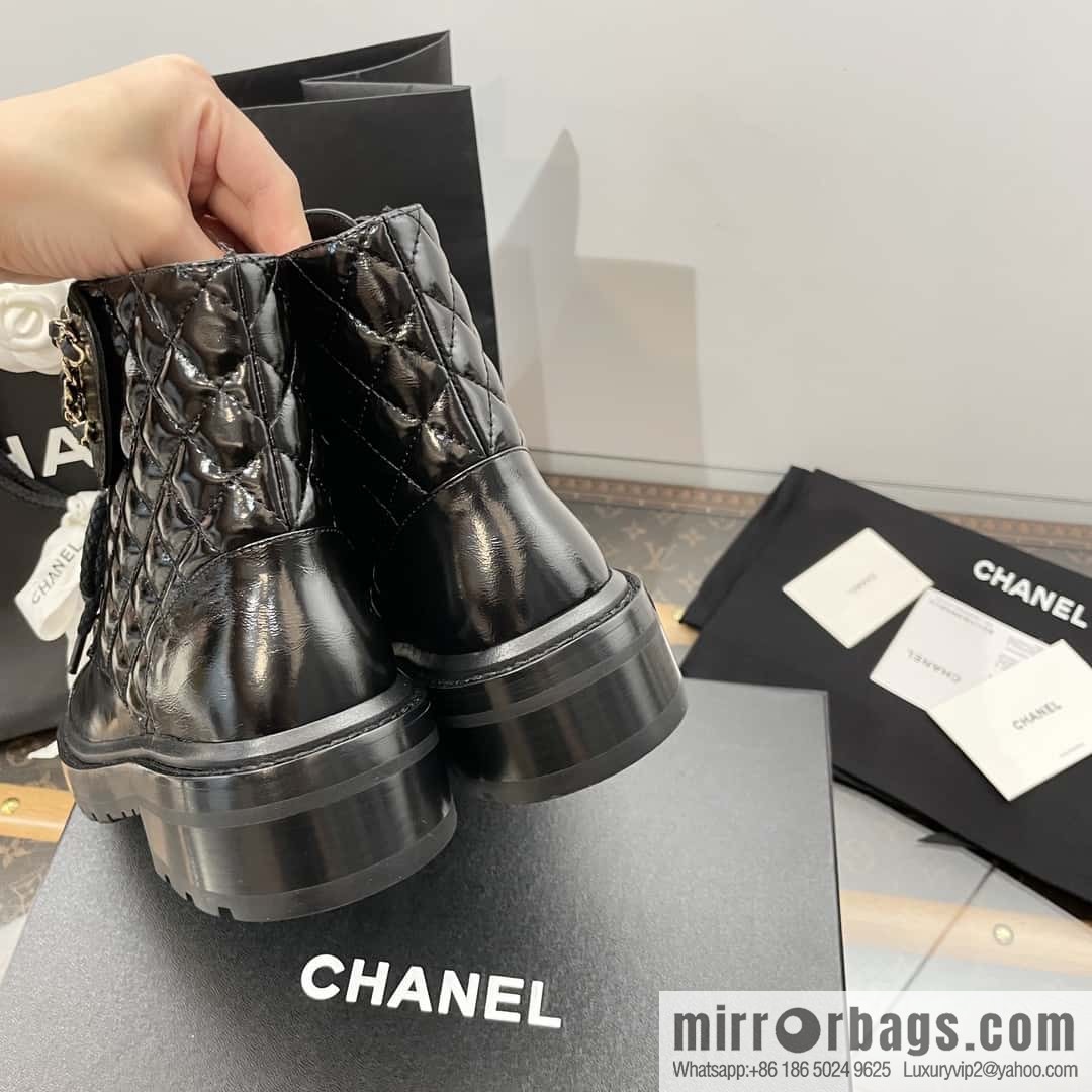 CHANEL Xiaoxiang autumn and winter classic diamond Martin boots