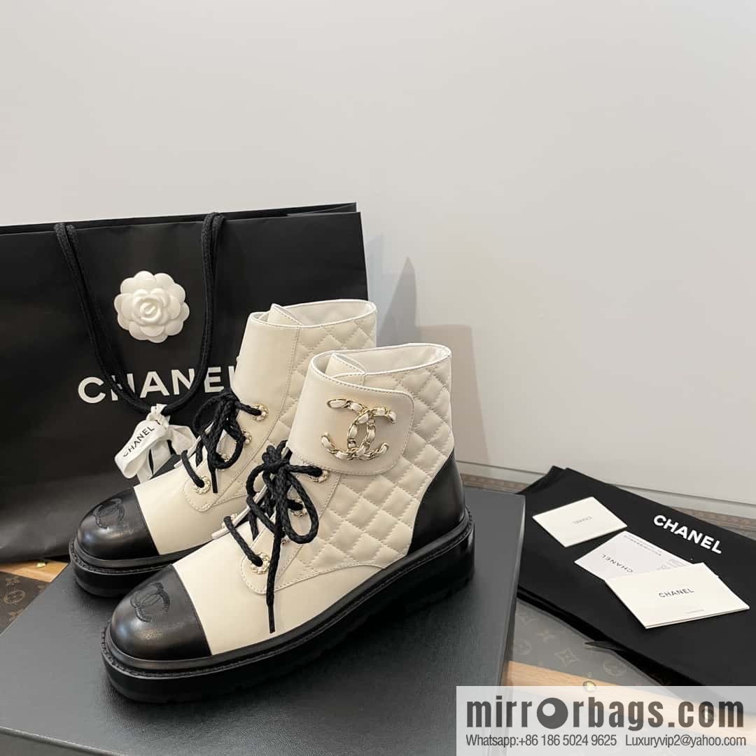 CHANEL Xiaoxiang autumn and winter classic diamond Martin boots