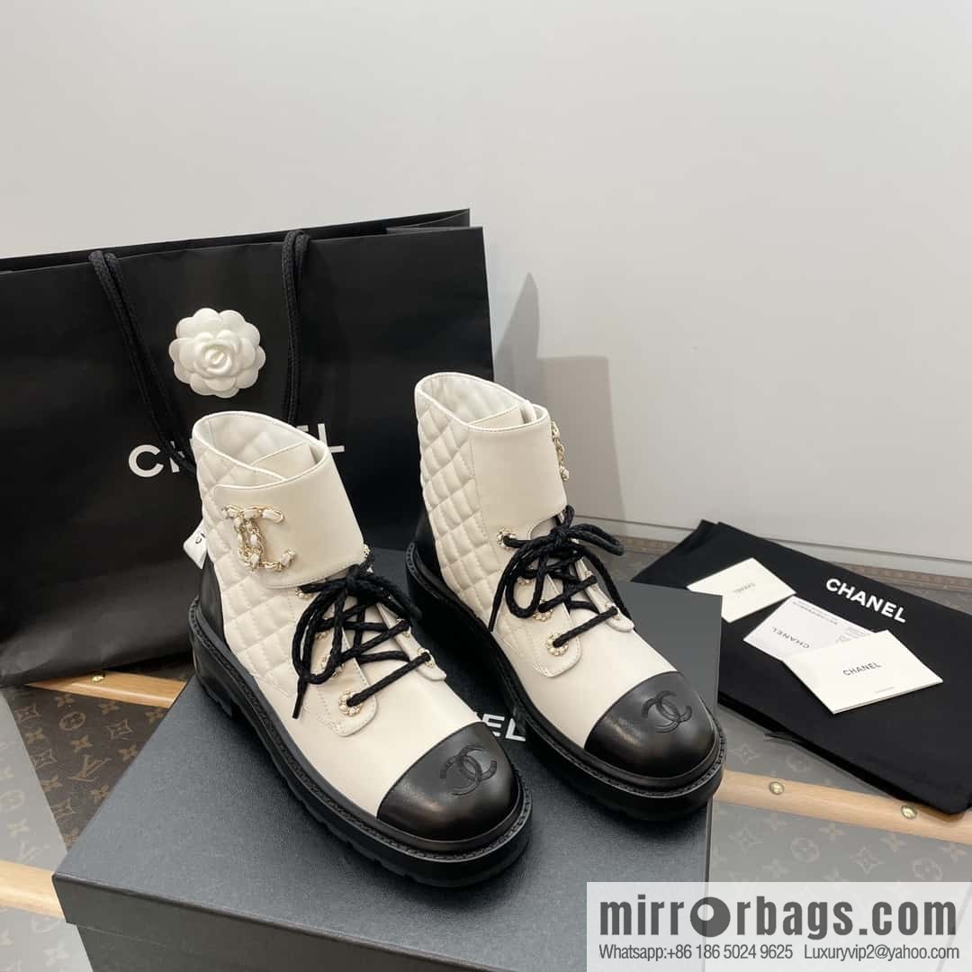 CHANEL Xiaoxiang autumn and winter classic diamond Martin boots