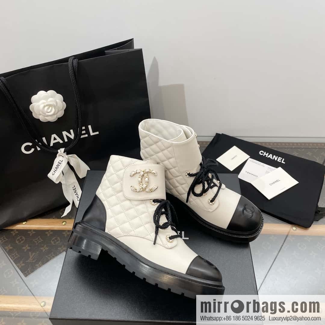 CHANEL Xiaoxiang autumn and winter classic diamond Martin boots