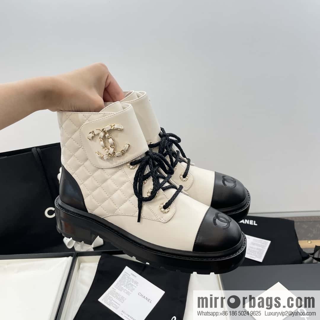 CHANEL Xiaoxiang autumn and winter classic diamond Martin boots
