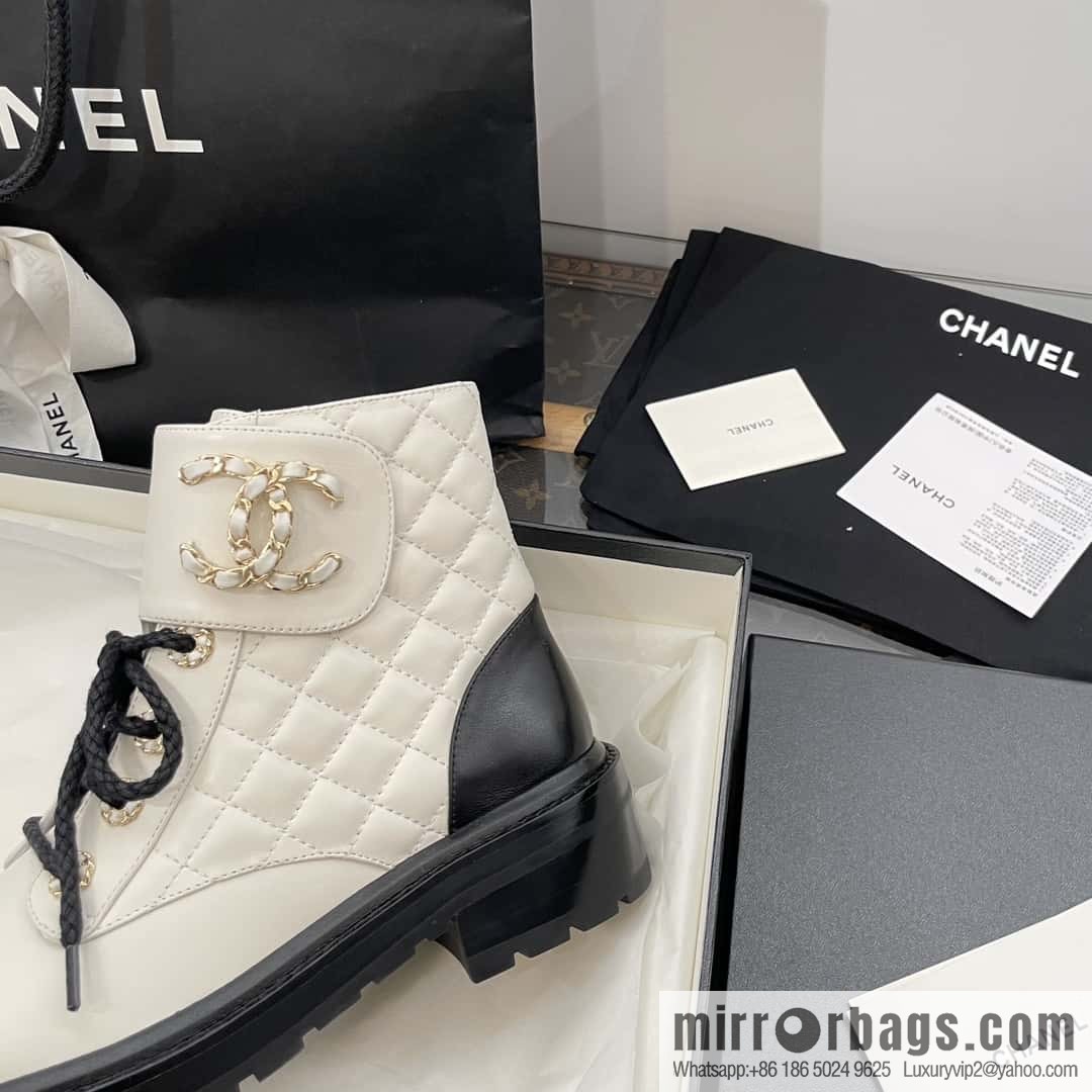CHANEL Xiaoxiang autumn and winter classic diamond Martin boots