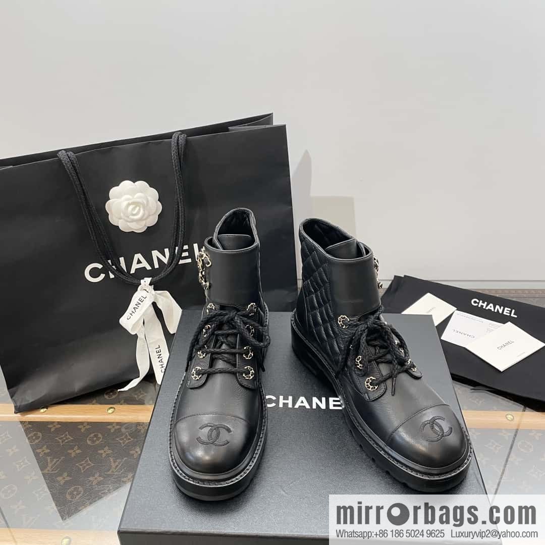 CHANEL Xiaoxiang autumn and winter classic diamond Martin boots