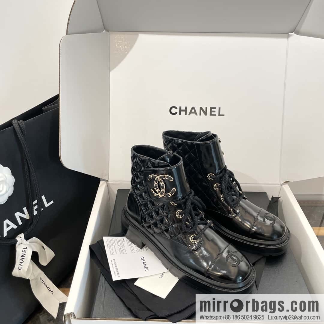 CHANEL Xiaoxiang autumn and winter classic diamond Martin boots