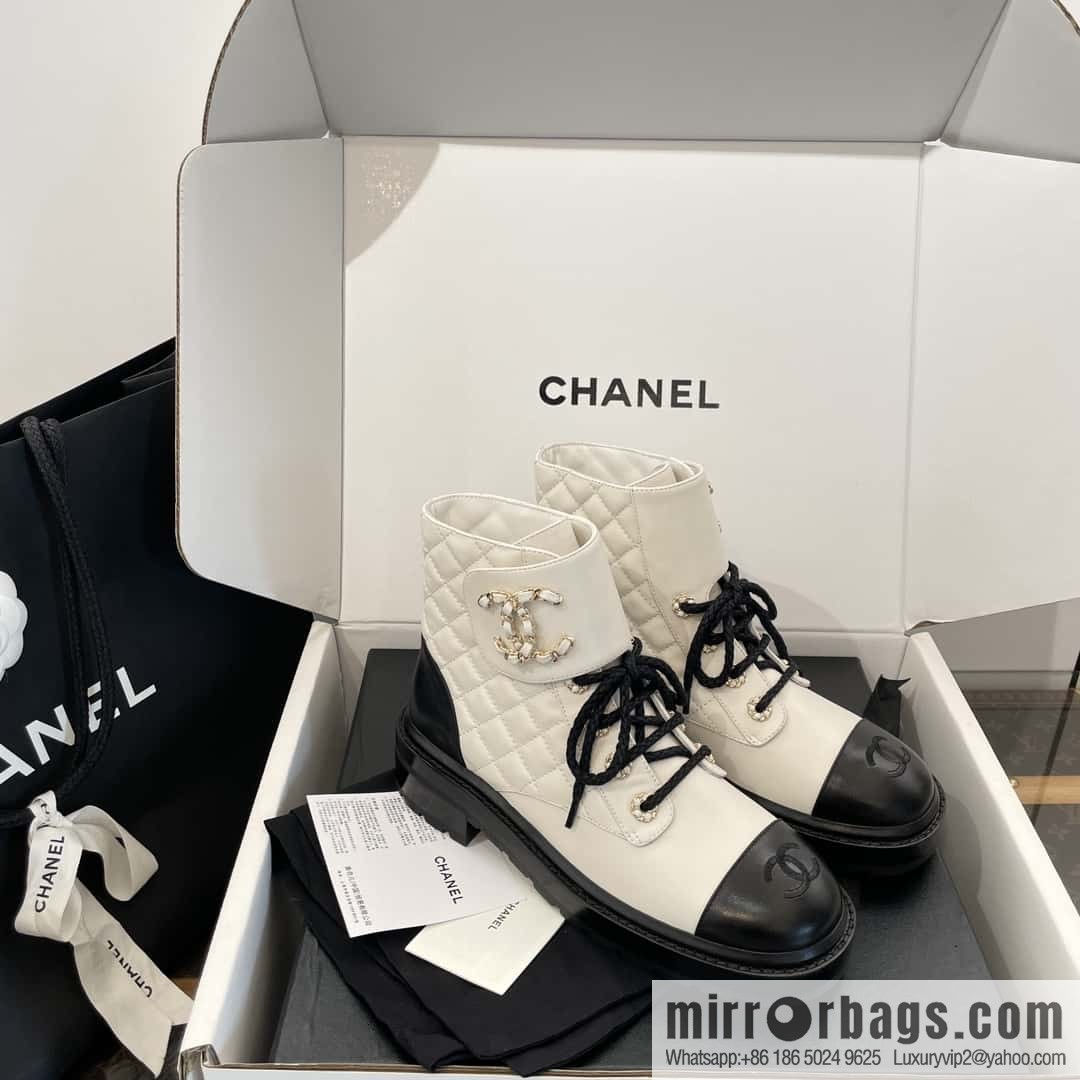 CHANEL Xiaoxiang autumn and winter classic diamond Martin boots