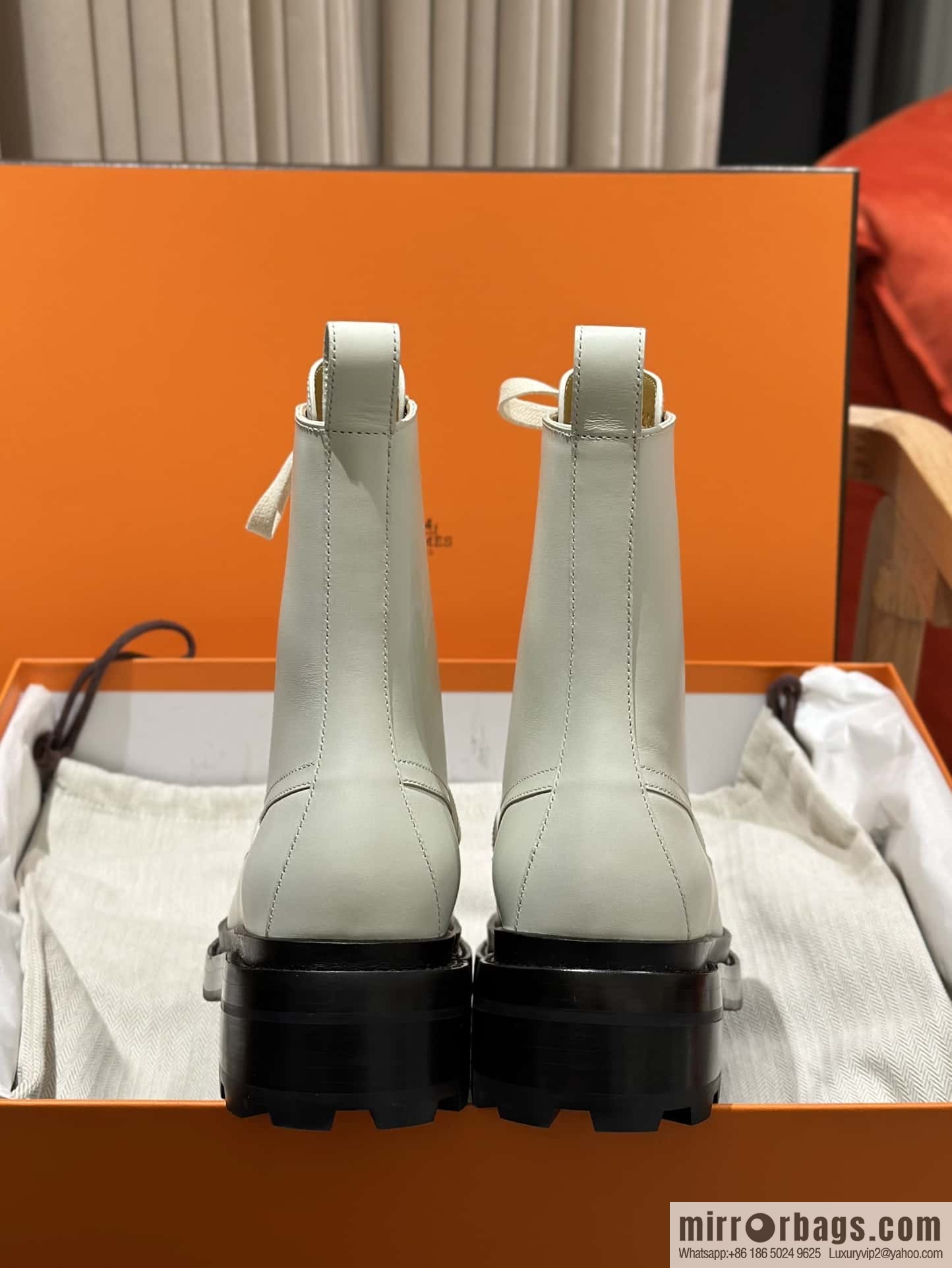 Hermès Calfskin Kelly Martin Boots