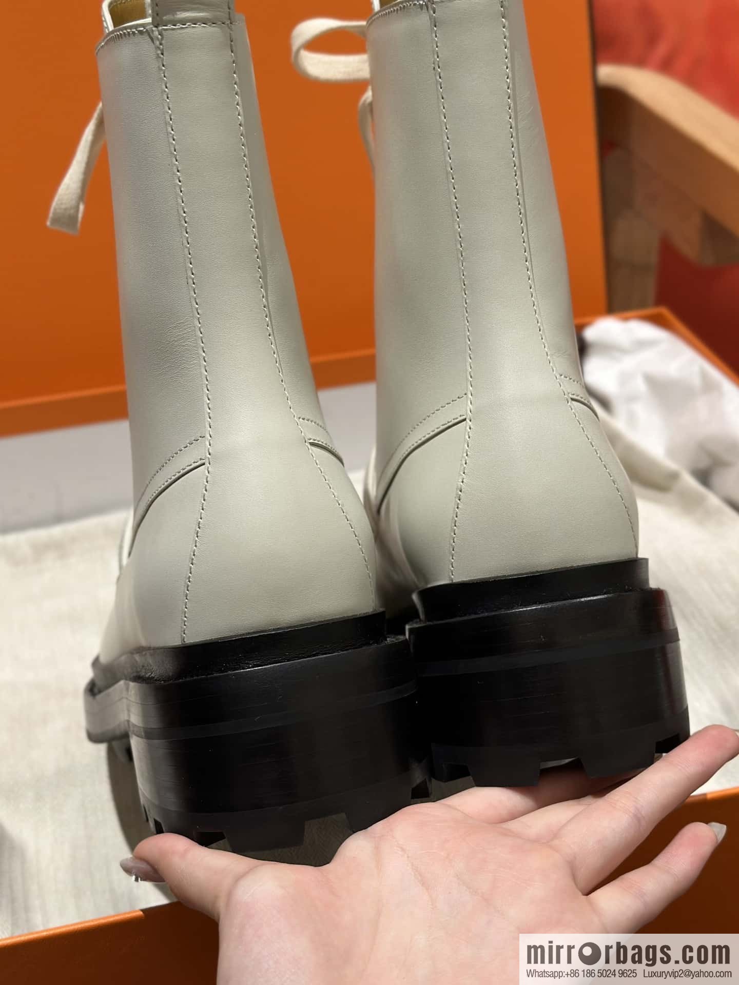 Hermès Calfskin Kelly Martin Boots