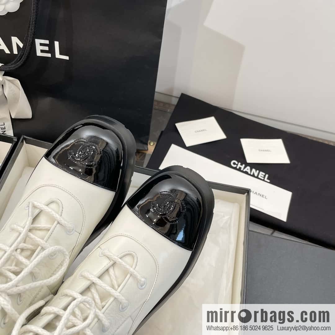 CHANEL Xiaoxiang Autumn and winter rhombus chain Martin boots
