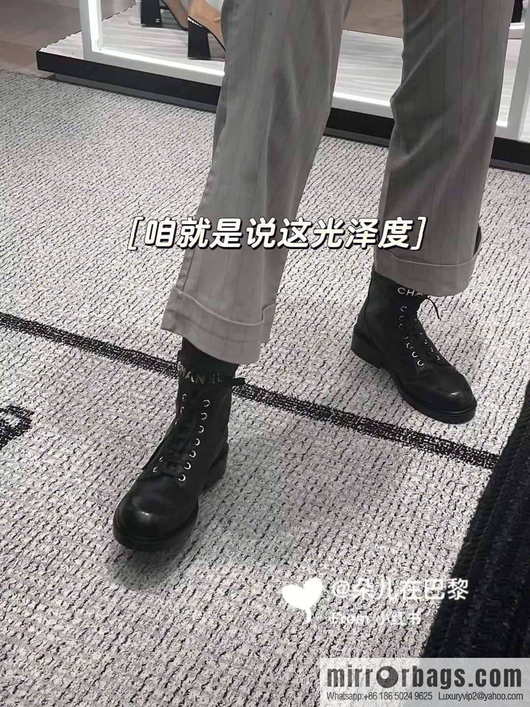 CHANEL Xiaoxiang Lace-up Kusa Knight Motorcycle Boots