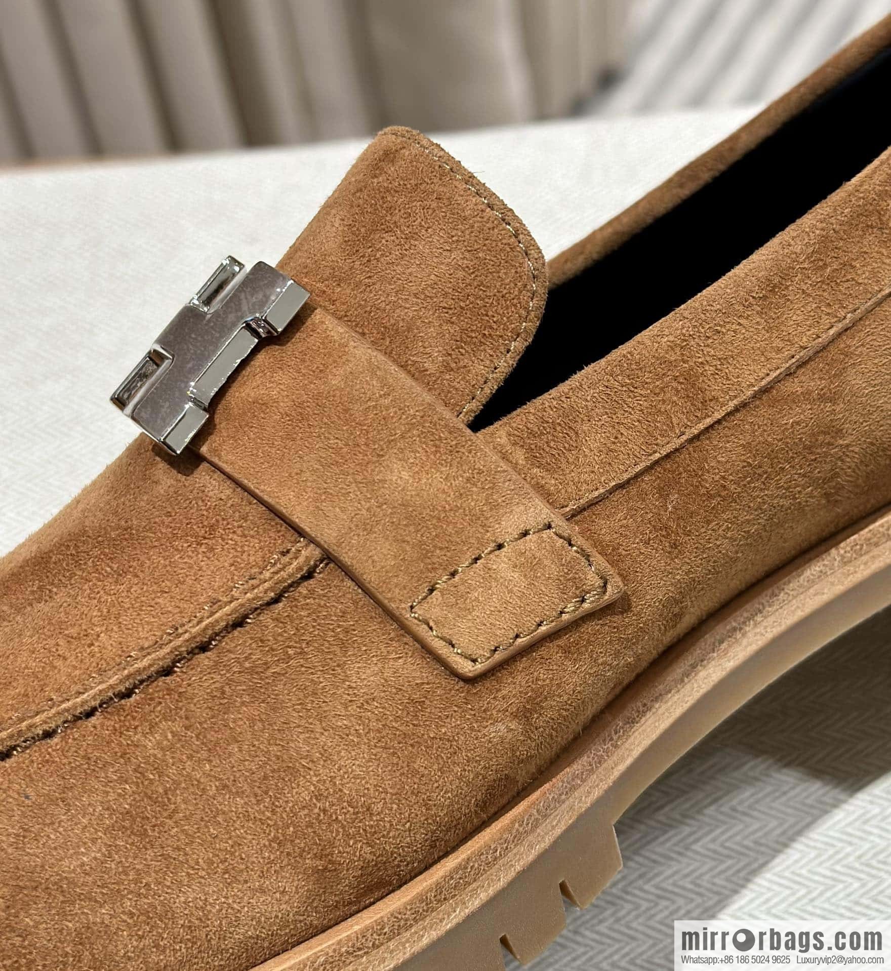 Hermès calfskin Faubourg loafers