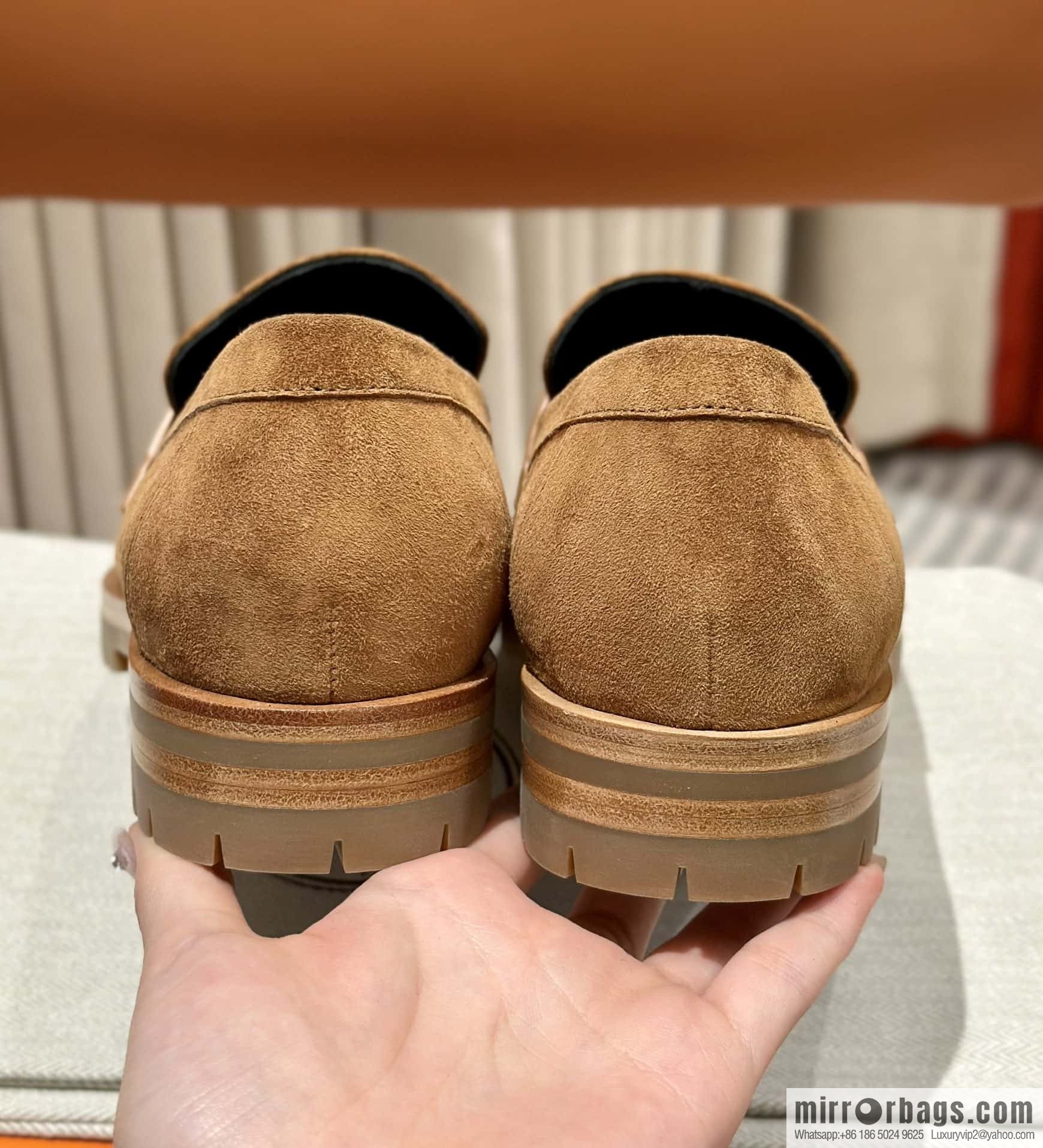 Hermès calfskin Faubourg loafers