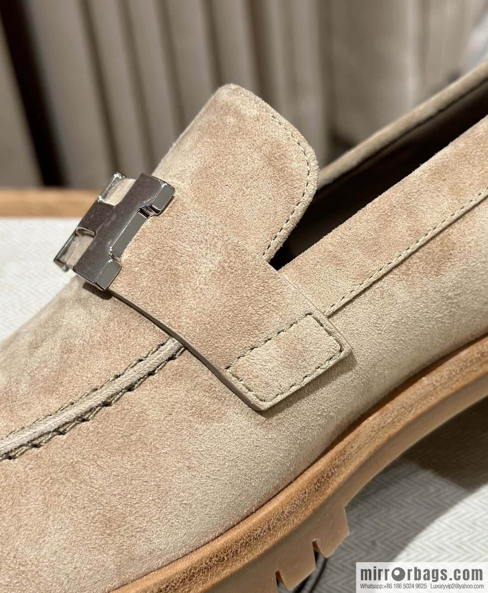 Hermès calfskin Faubourg loafers
