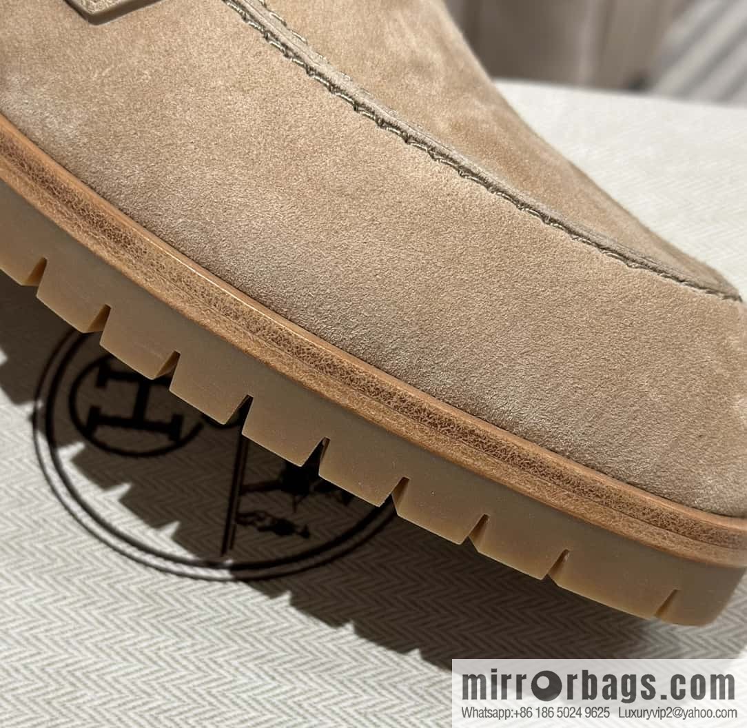 Hermès calfskin Faubourg loafers
