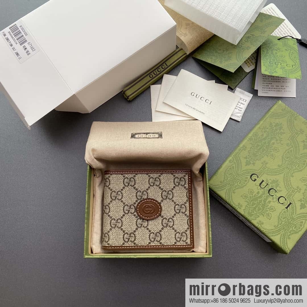 GUCCI interlocking double G wallet model number 671652 92TCG 8563