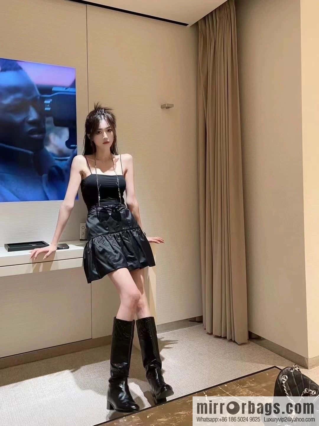 CHANEL autumn/winter rhombus patent leather knight boots