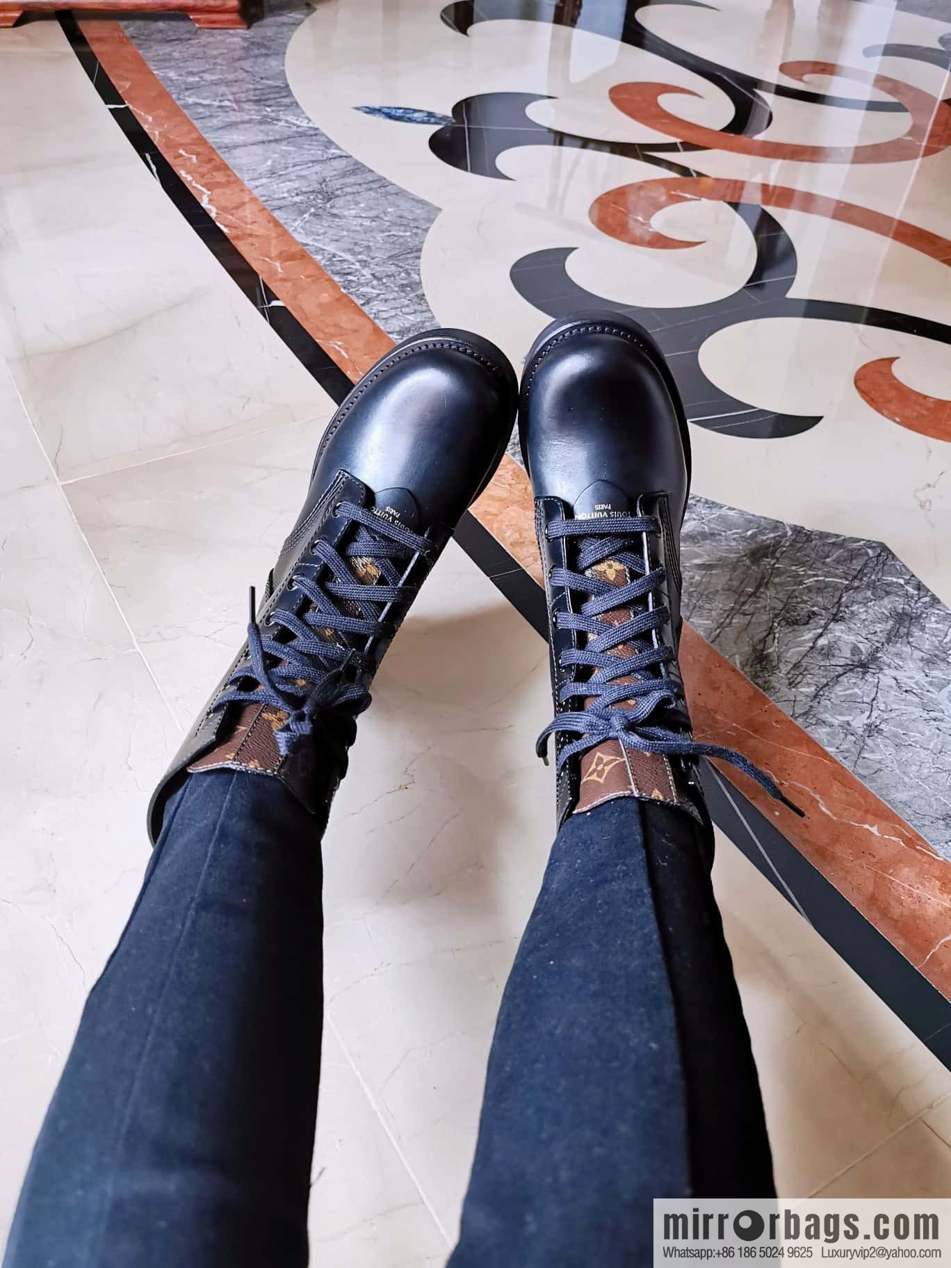 LV Classic Motorcycle Martin Boots