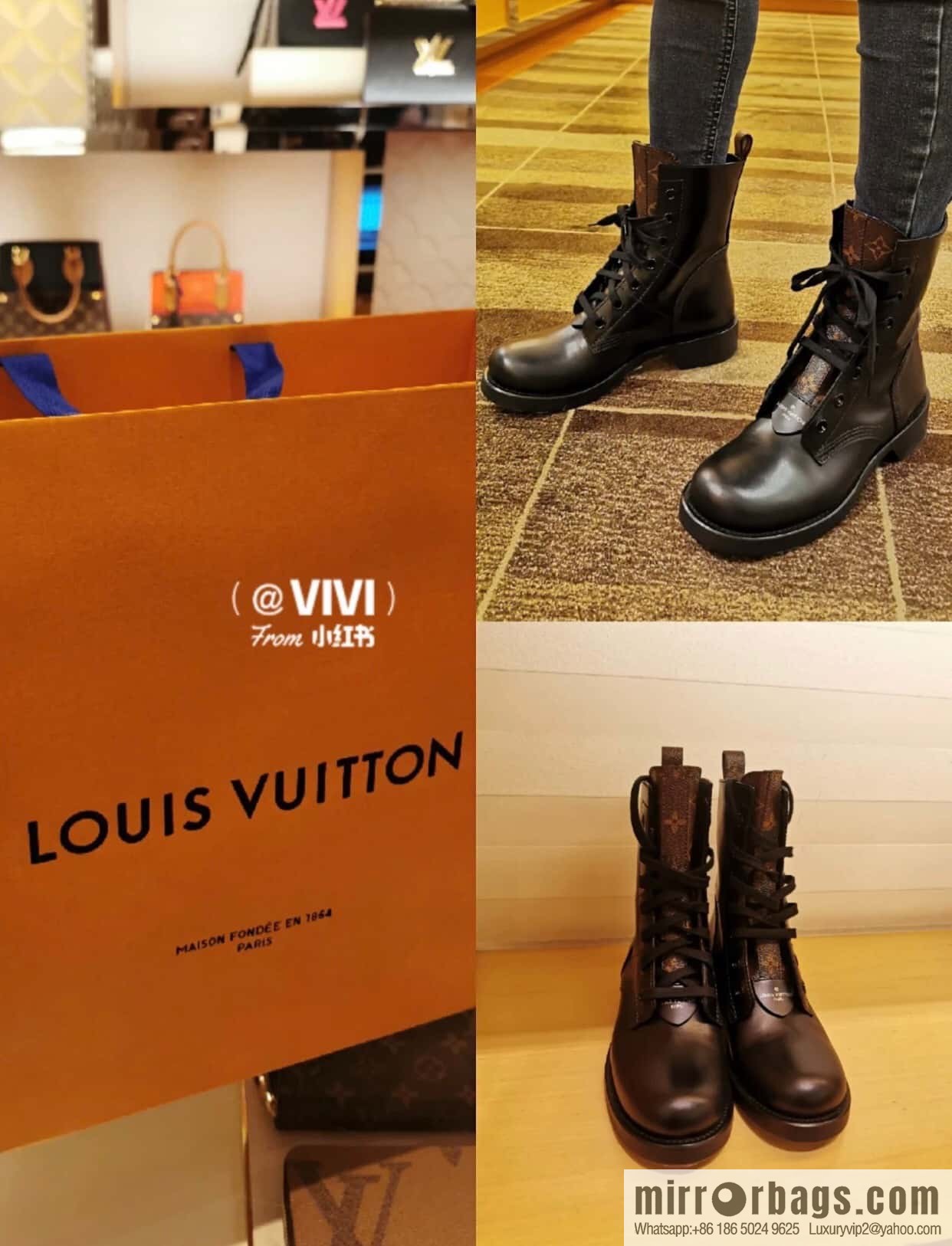 LV Classic Motorcycle Martin Boots