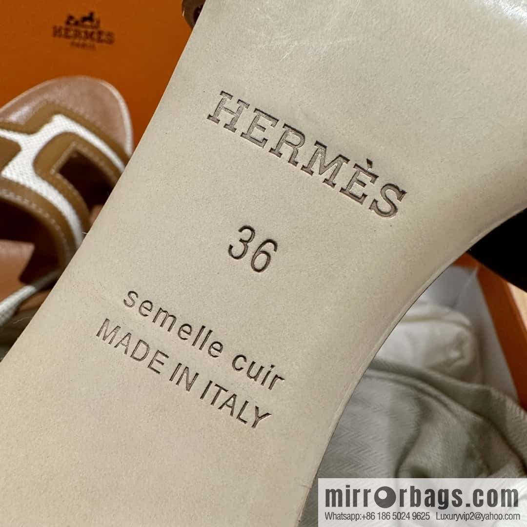 Hermes Hermes, canvas leather, high heels