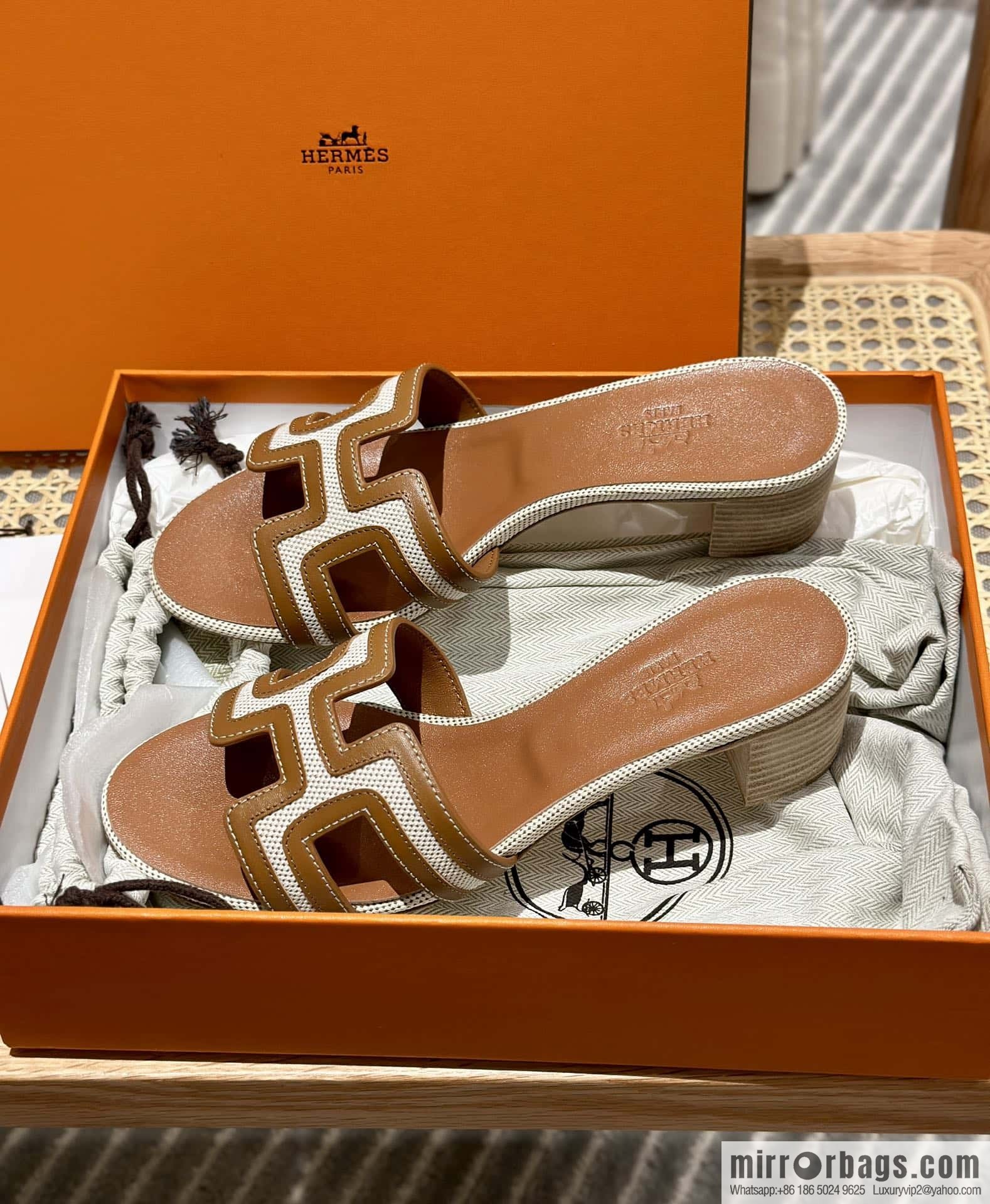 Hermes Hermes, canvas leather, high heels