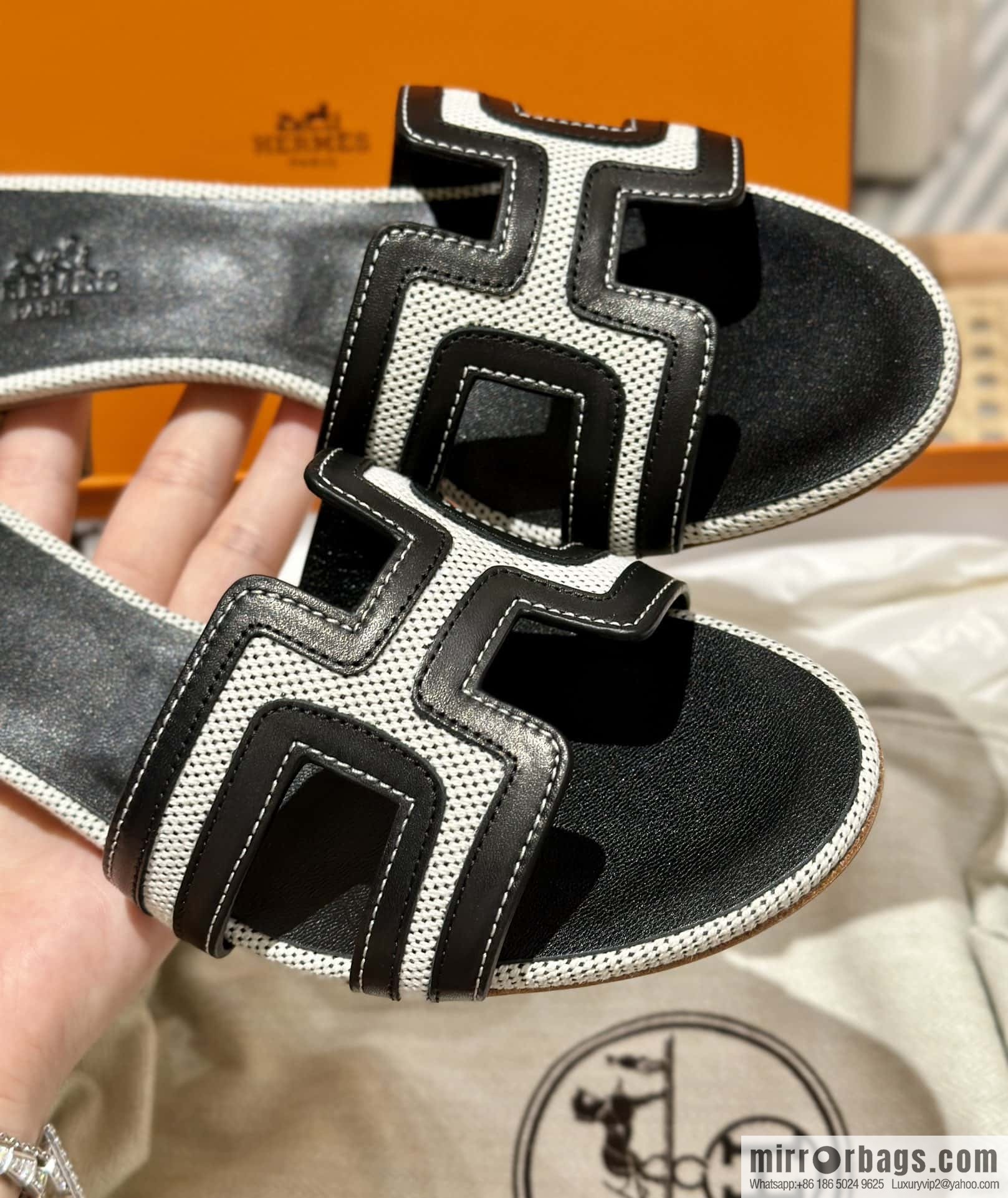 Hermes, black patchwork heels