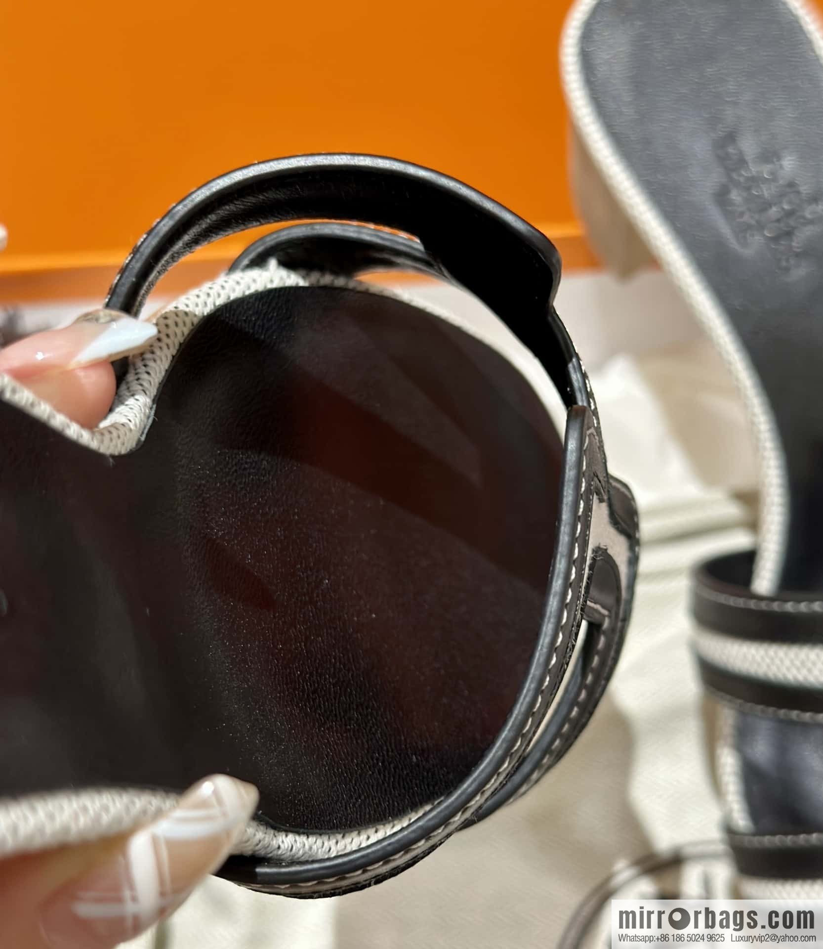 Hermes, black patchwork heels