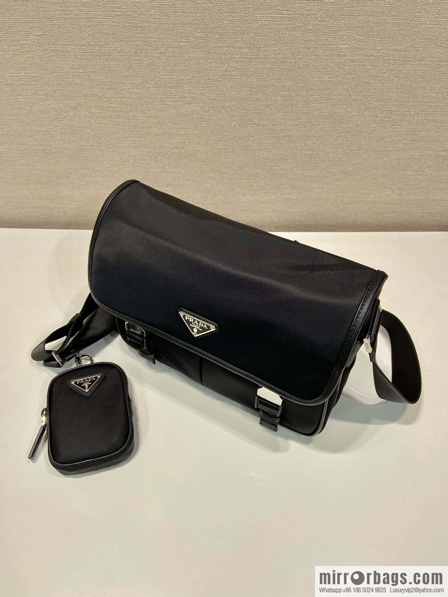PRADA Prada Nylon Flip Handbag 2VD769M