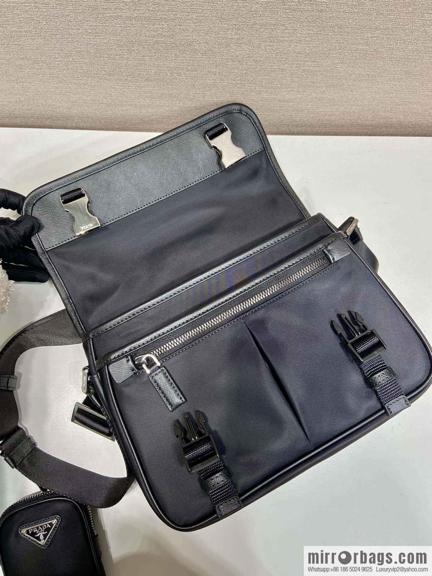 PRADA Prada Nylon Flip Handbag 2VD769M