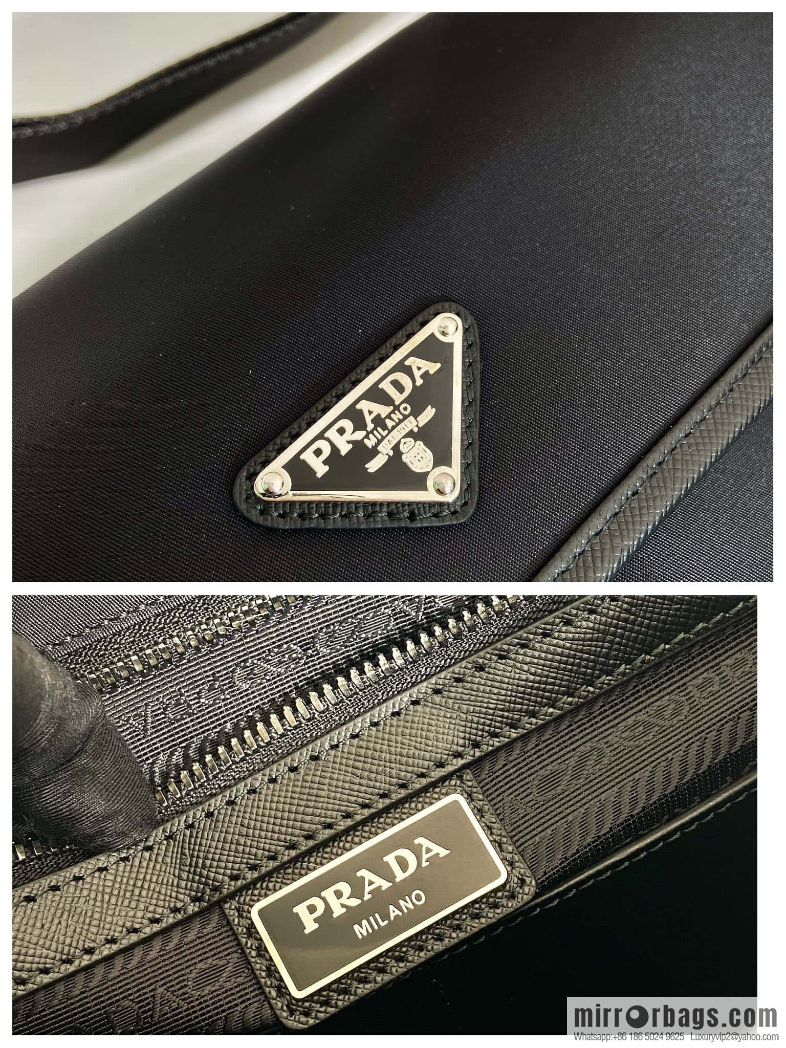 PRADA Prada Nylon Flip Handbag 2VD769M