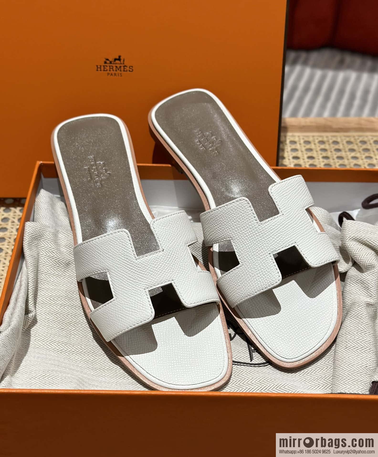 Hermes, classic slippers.