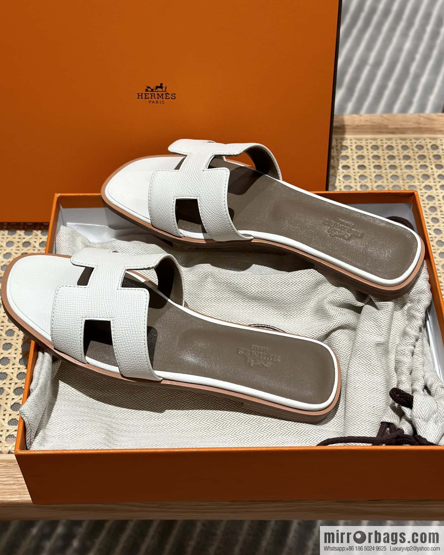 Hermes, classic slippers.