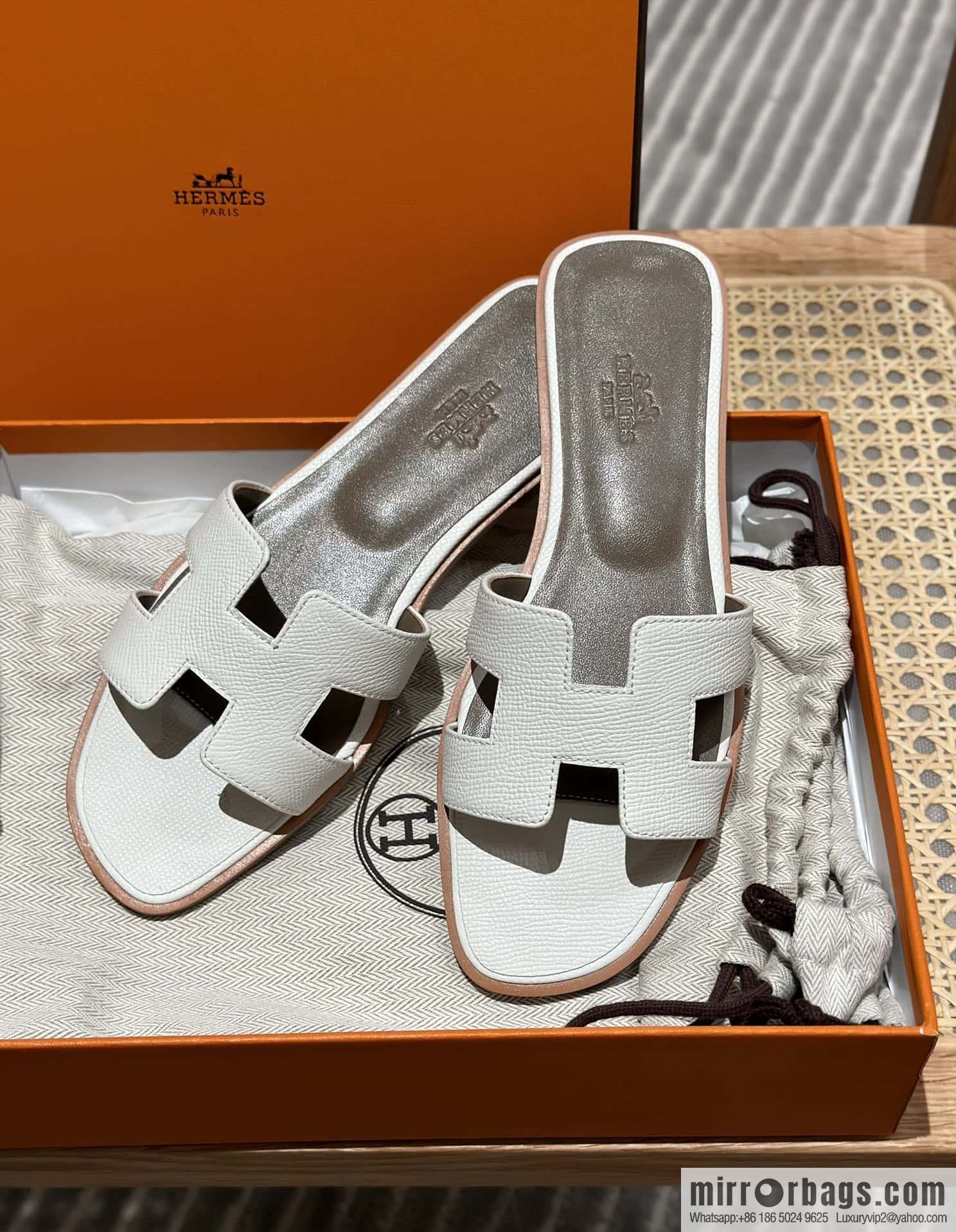 Hermes, classic slippers.
