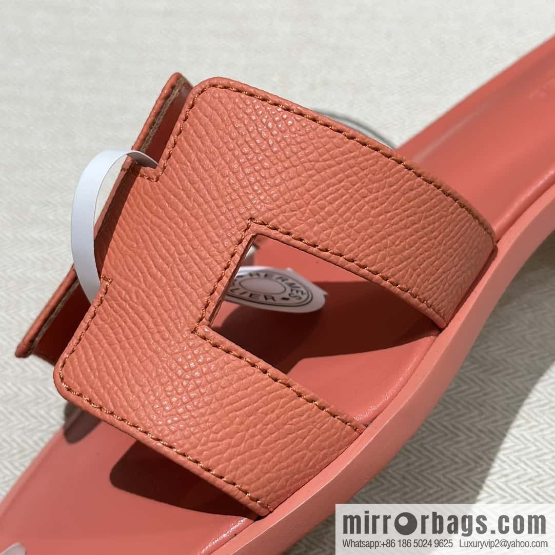 Hermès leather outsole H slippers