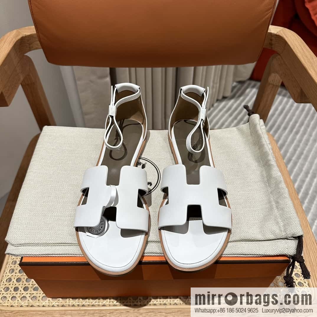 Hermès imported Italian cowhide, new small sandals