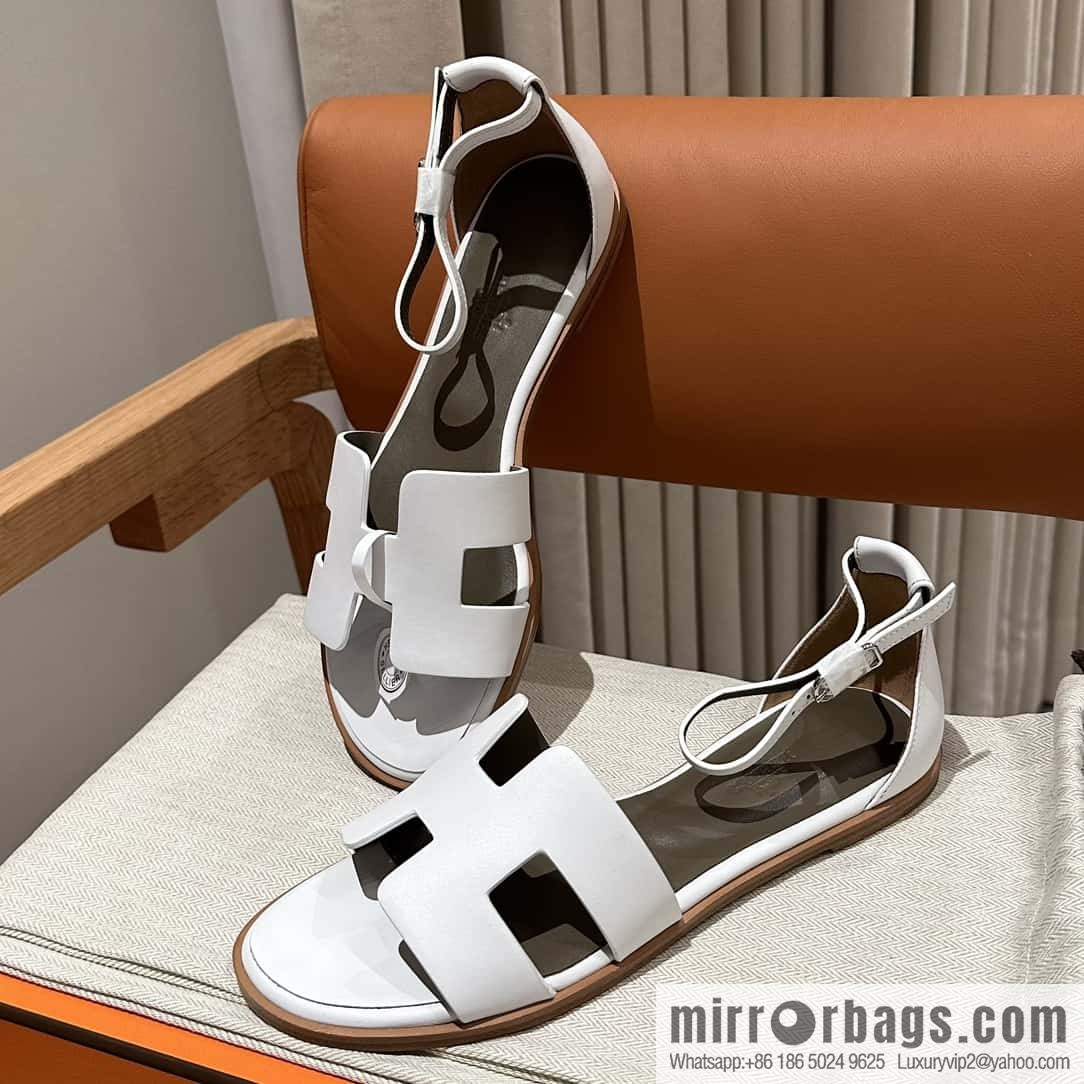 Hermès imported Italian cowhide, new small sandals
