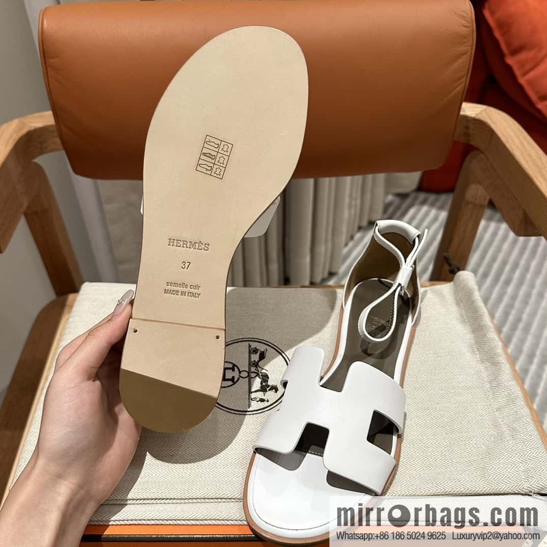 Hermès imported Italian cowhide, new small sandals