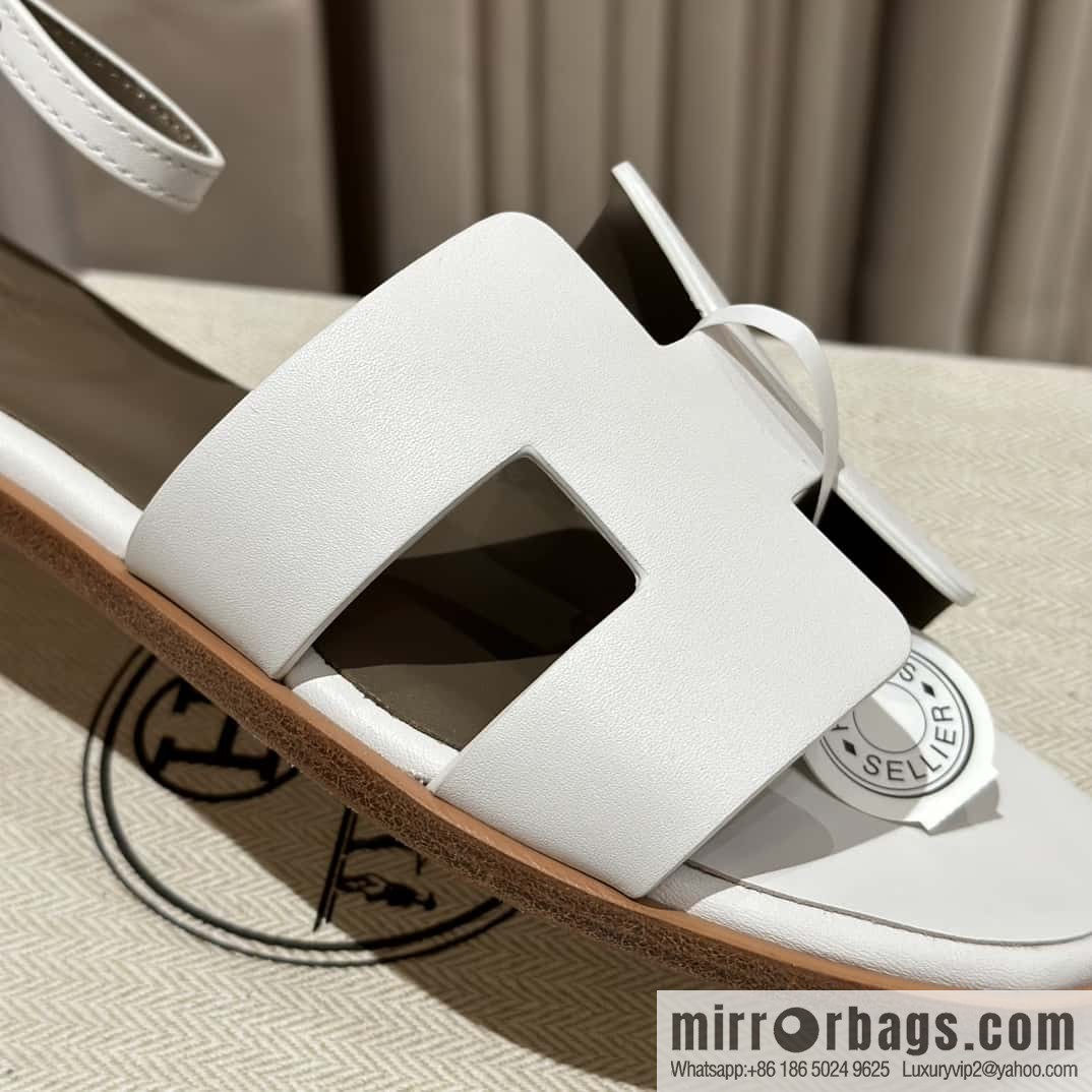 Hermès imported Italian cowhide, new small sandals